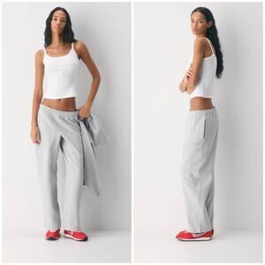 Aritzia Light Gray Track Pants